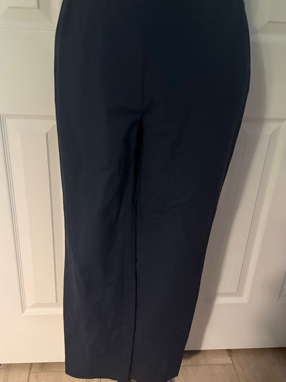 Lafayette 148 New York Navy Straight-Leg Dress Pants